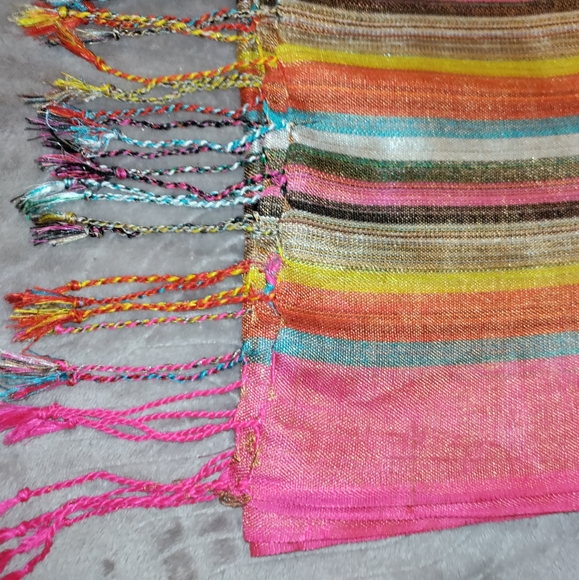 Multicolor Striped Scarf Shawl - Picture 6 of 6